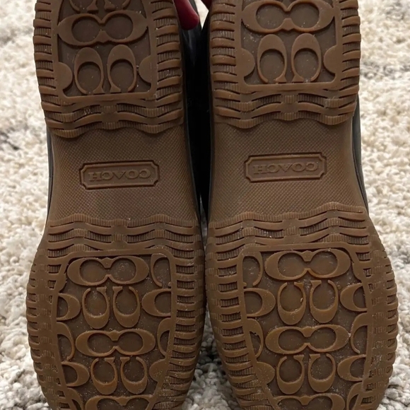 LOW START Coach Women's Black Leather and Nylon Quilted Winter Boots GUC - Picture 2 of 6